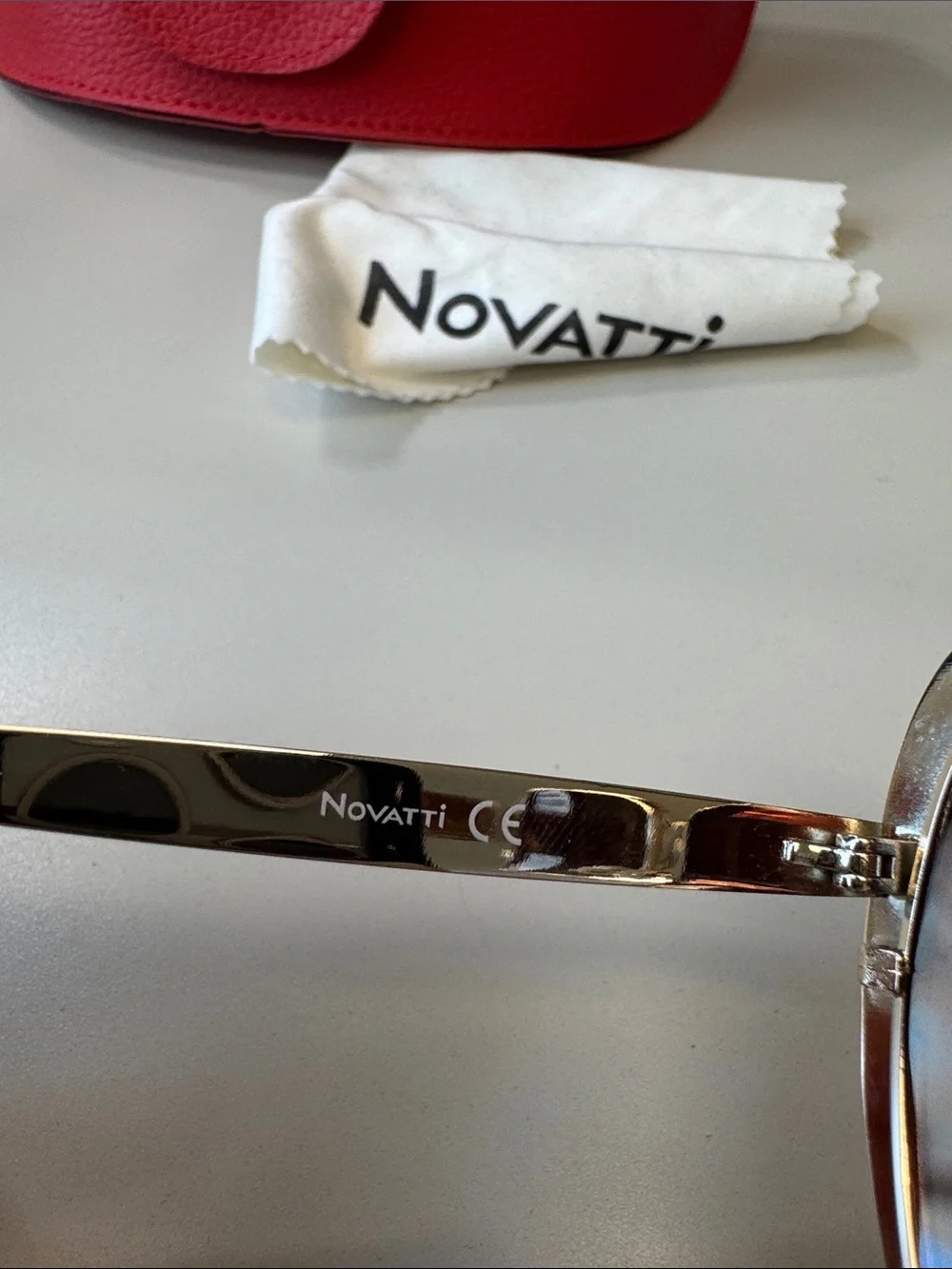 Authentic Novatti Reddish/Brown Gradient Italian Sunglasses NEW